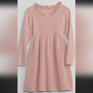 Gap' Pink Ruffle-Neck Knit Dress 3T